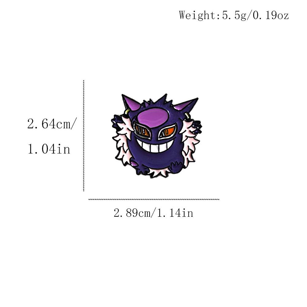 Металлическая брошь-значок в стиле японского аниме Pokemon & One Piece - Дизайн Луффи и Генгара