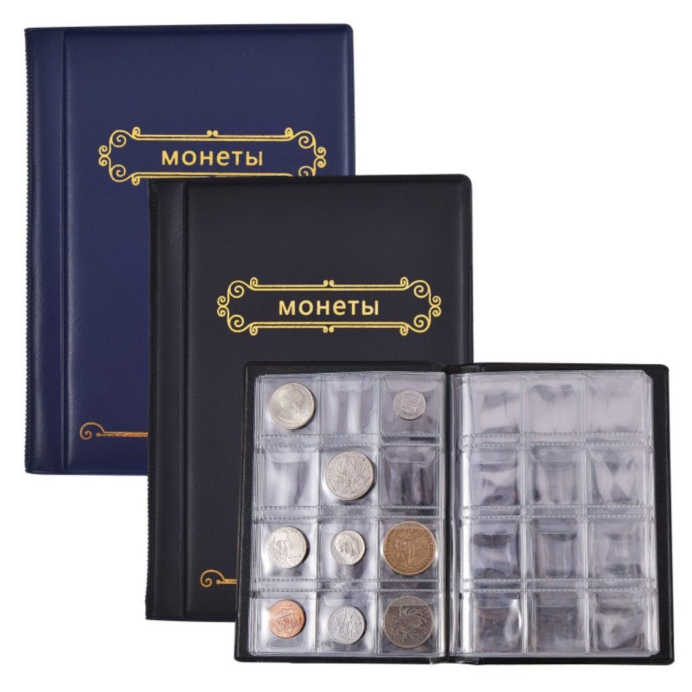 120 Pockets Coin Album Large Capacity Album Holder New Coin Collection Scrapbook Home Decoration