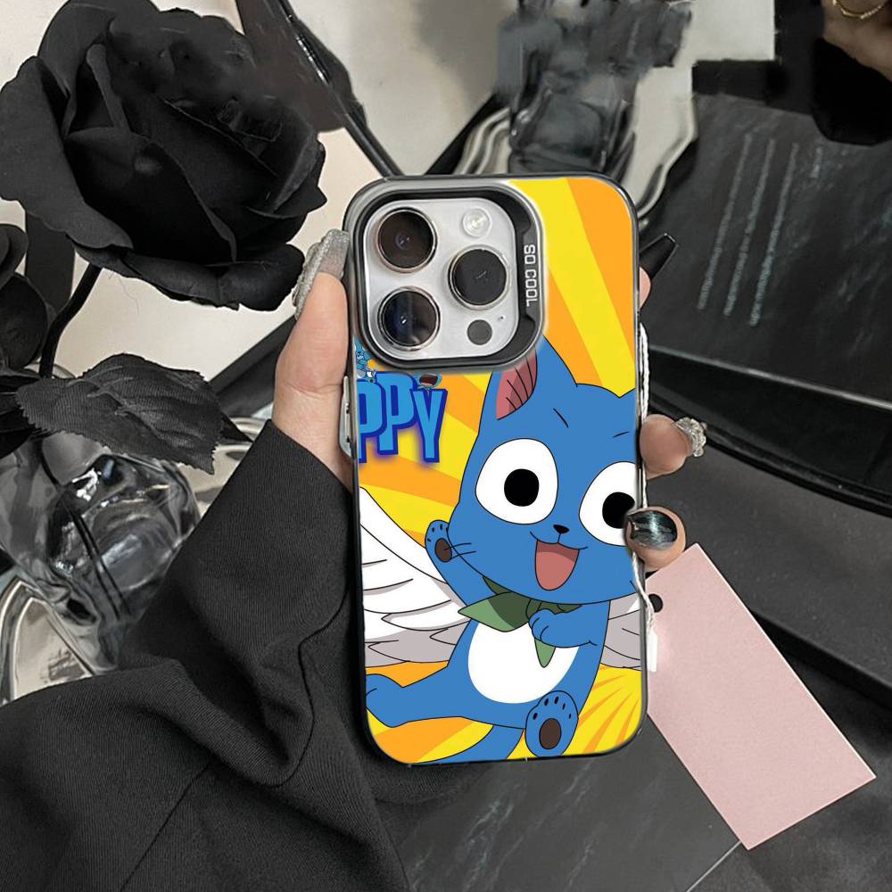 ЧЕХОЛ ДЛЯ ТЕЛЕФОНА ANIME F-FAIRY TAIL Для IPhone 16 17 15 14 12 13 Pro Max Черный Цвет Ударопрочный Чехол