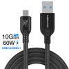 Кабель UGOURD USB 3.2 3.1 Gen2 10 Гбит/с USB-A - Type C Кабель передачи данных USB-C 60 Вт Кабель для быстрой зарядки для USB HUB SSD Box
