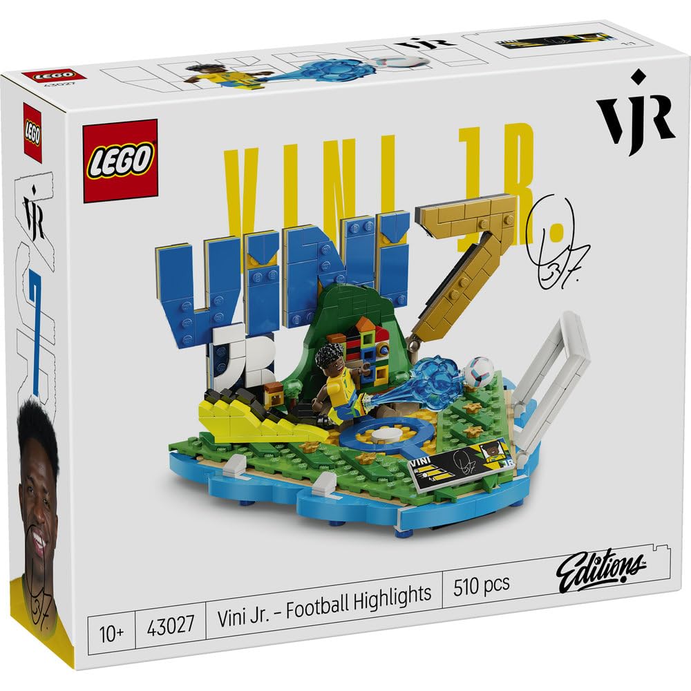 LEGO Издание Винисиус Жуниор: Игрушка «Момент гола», Подарок на день рождения, Строительные блоки, Подарок на День отца, Мальчики, Девочки, Дети, Возраст 10, 11, 12, Начальная школа