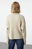 Women's Elegance Style Sweater Stone Turtleneck Hair Braided Soft Textured Knitwear Sweater