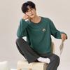 Thickened couple pajamas long-sleeved thick German velvet large-size home autumn and winter men's and women's warm loungewear suits can be worn 