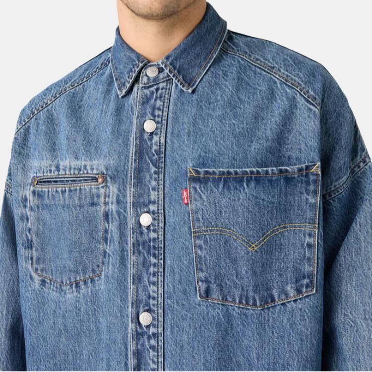 Levis Удобная Универсальная Повседневная Модная Свободная Джинсовая Куртка Мужские куртки 003M1-0001