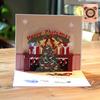 3D Merry Christmas Tree Pop-Up Holiday Cards with Envelope New Year Greeting Cards Handmade