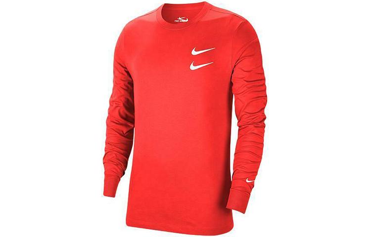 Nike Футболки мужские Красные С круглым вырезом Умеренный прямой крой CK2259-657