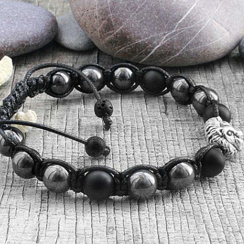 Папа Подарки Браслет для Него Брат Мужской Лев Сила Бисера Животных Ювелирные Изделия Браслет Макраме