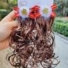 2pcs Kids Headwear Children's Bow Wig Cute Red Bowknot Hairclip Baby Wig Hairpin  New Year Festive