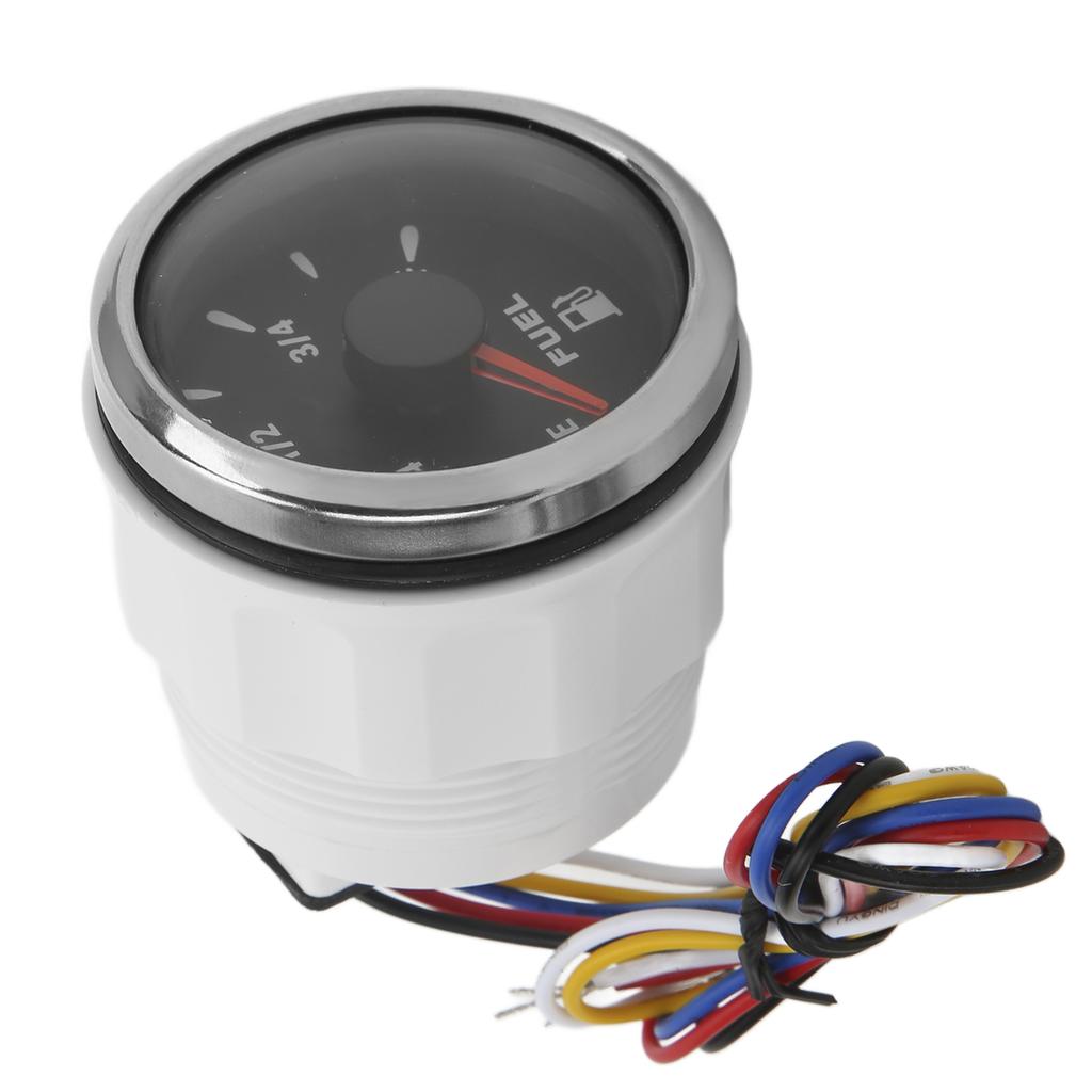 Указатель уровня топлива 52MM 0?190 Ом счетчик топлива с 7-цветной подсветкой для автомобиля, лодки, автофургона, яхты, черный