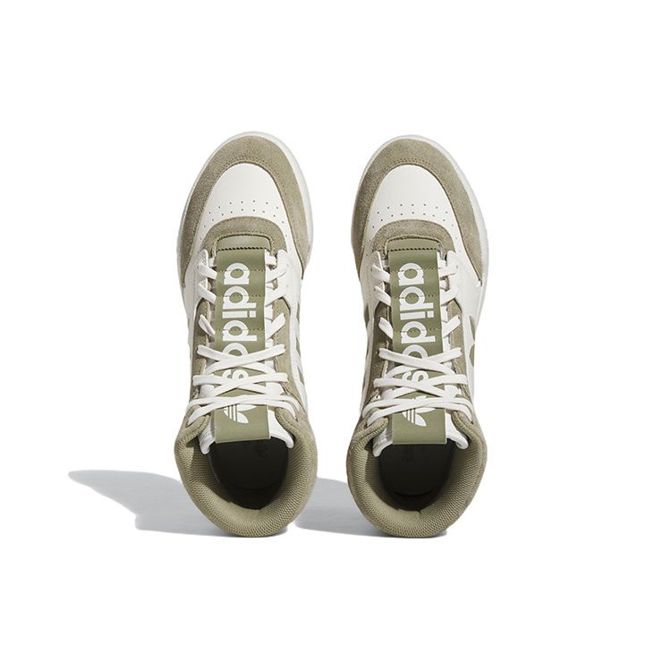 adidas Оригинальные Drop Step XL Удобные Модные Легкие Прочные Нескользящие Высокие Кеды для Скейтборда Унисекс Кеды для Скейтборда Белый Оливково-зеленый FZ5709
