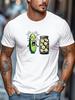 Mens funny cucumber pickle jar graphic t shirt casual summer short sleeve tee