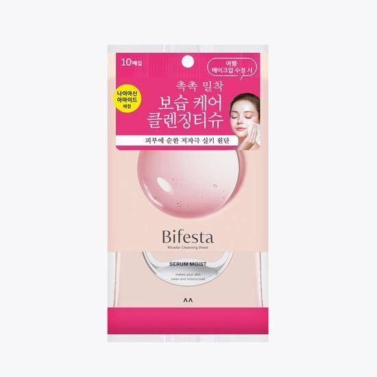 Bifesta Очищающая тканевая сыворотка Moist, 10 листов (портативный)