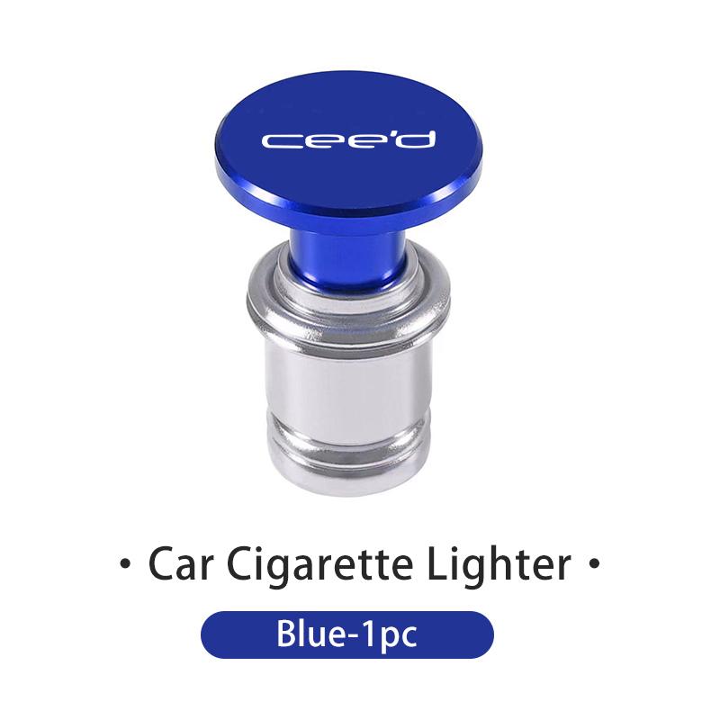 CKTJ8 Universal Car Aluminum Alloy Cigarette Lighter Dustproof Cover For KIA Ceed ED 2006 2007 2008 2009 2010 2011 2012