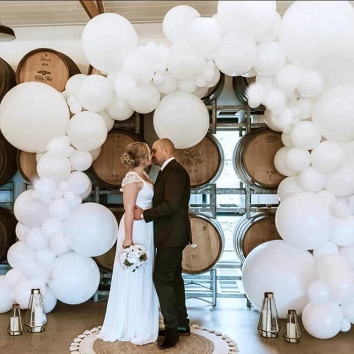 Kit de Guirlande de Ballon - Arche Ballon - Blanc - Décoration Fête - Mariage - Anniversaire
