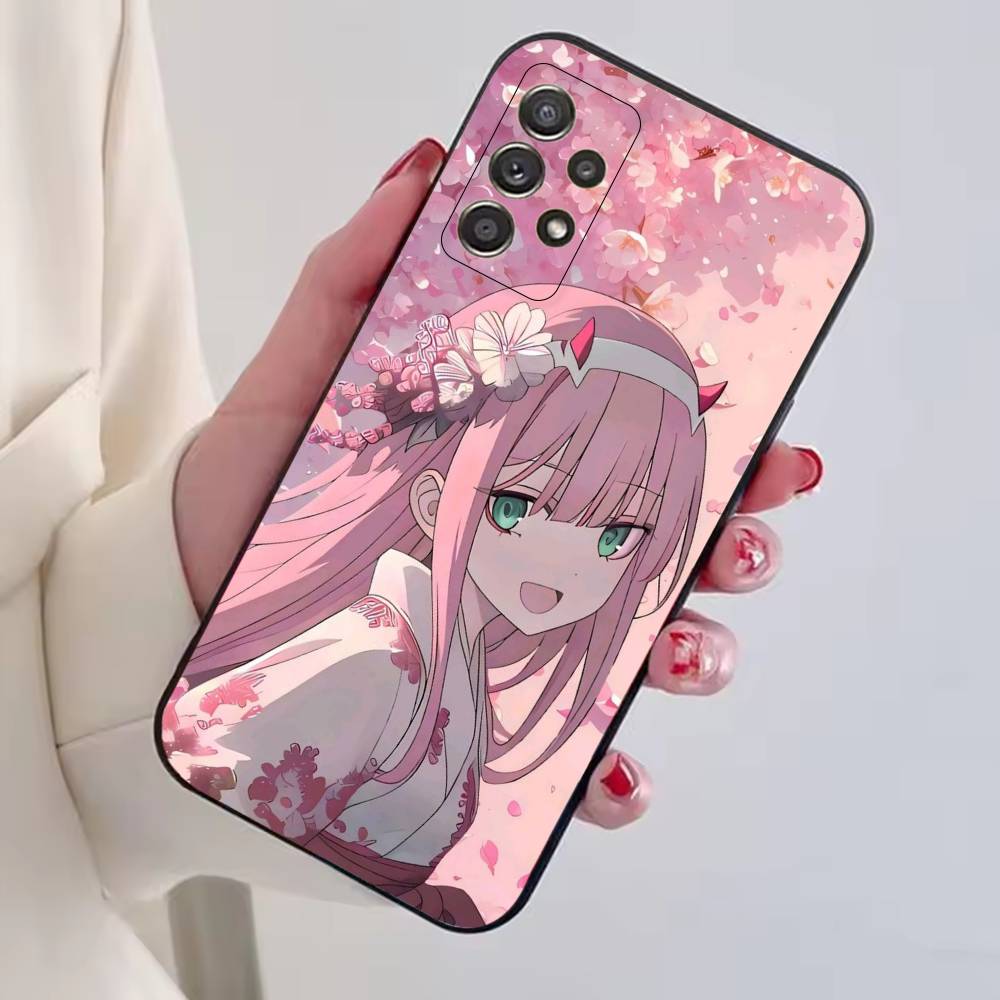 Милый Чехол для Телефона с Аниме Героиней Zero Two 02 для Samsung S25,S24,S21,S22,S23,S30,Ultra,S20,Plus,Fe,Lite,Note,10,Черный Чехол