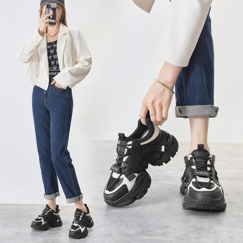 European Platform Shoes Women's Trendy Autumn New Height-increasing Small Muffin Versatile Sports and Leisure Shoes