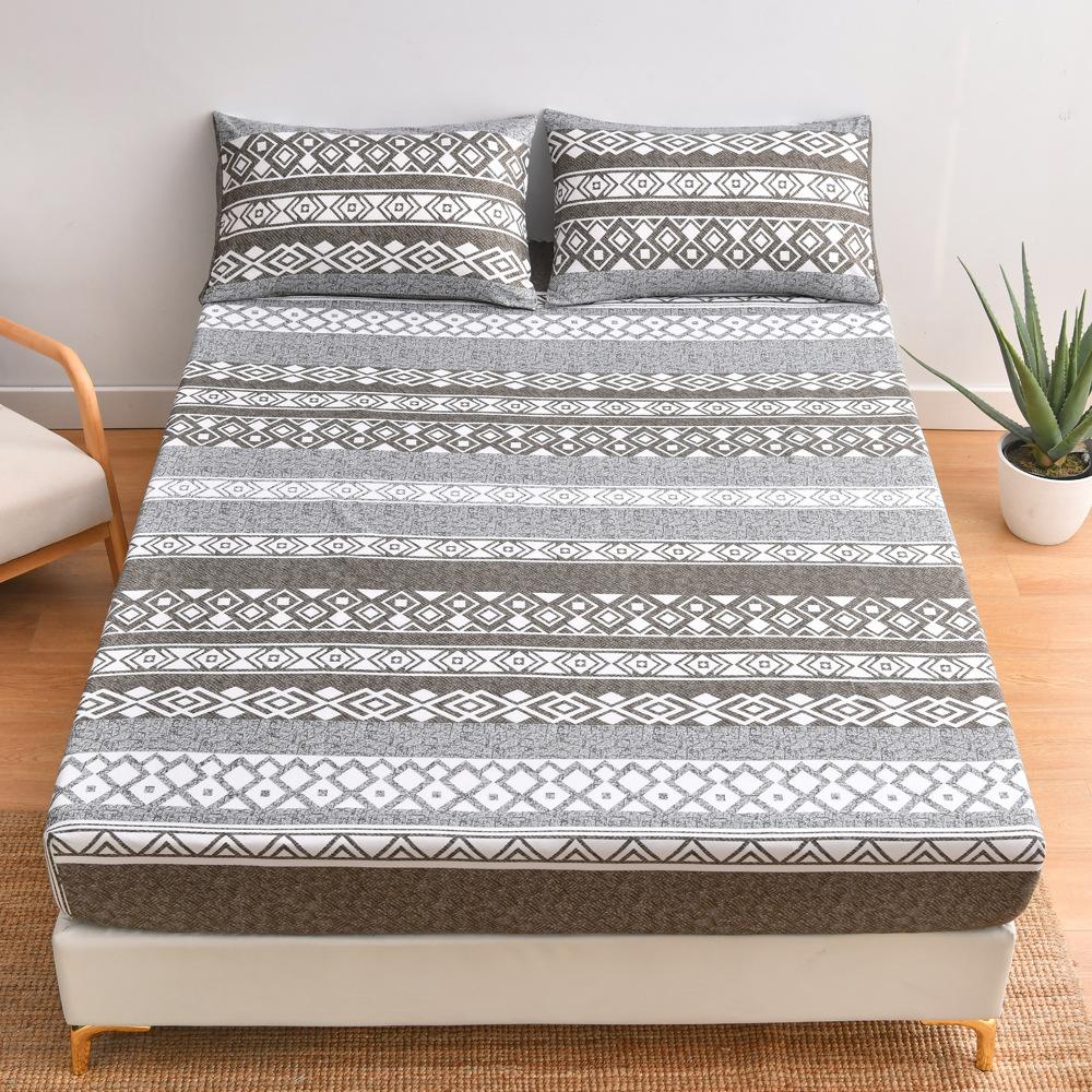 Deep Pocket Fitted Sheet Set King Queen Double Full Size Bohemian Floral Bed Linen Set 27cm Deep