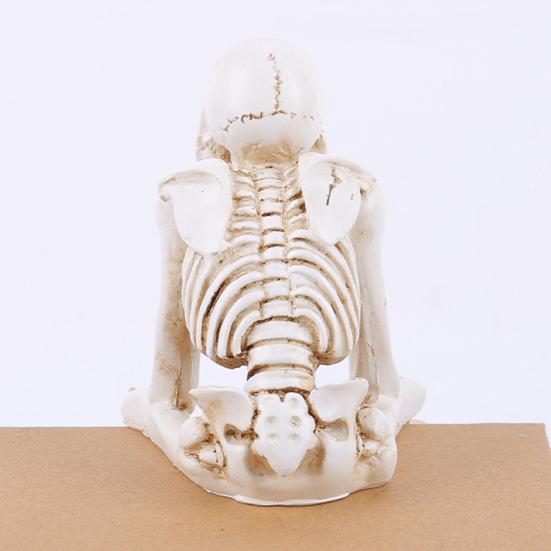 Skeleton Figurine Realistic Non-See Non-Speak Non-Hear Statues Spooky Skeleton Collectible Ornaments for Halloween Haunted House