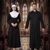 Black Father's Clothing Adult Size Cosplay Costume Gothic Style Nun Costume  Cosplay Events