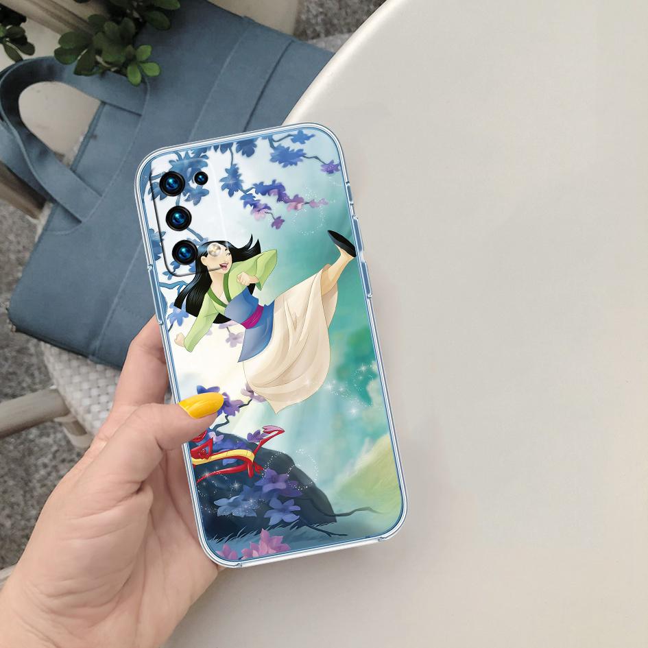CJ89 Princess Mulan Soft Shell Transparent Phone Case for Motorola Moto G7 G8 G9 G84 G85 G73 G24 G15 Z2 Play Power Plus