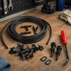 Custom Length Windshield Washer Hose Kit with Replacement Nozzles, Branch Fittings and Rubber Tubing for Routine Maintenance Service
