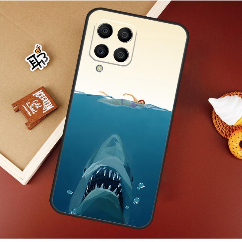 Мультяшный чехол-акула для Samsung Galaxy M55 M35 M15 M56 M36 M16 M06 M31 M13 M33 M53 M12 M32 M52 M14 M34 M54