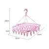 Ветрозащитная пластиковая многофункциональная сушилка с 32 прищепками для одежды и носков, портативная для взрослых и детей.