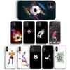 Sports Football Phone Case Shockproof Fundas Soft For Iphone 6 6s 7 8 Plus Xr X Xs 11 12 13 Mini Pro Max Black Silicone Floral