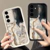 Для Samsung S24 FE S23 Ultra S22 Plus S21 S20 FE A55 A54 A52 A34 A15 A14 чехол противоударный чернильный мраморный текстура мягкий силиконовый чехол для телефона