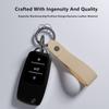 2025 Брелок-подвеска для ключей автомобиля из натуральной кожи с простым дизайном для пар, мужчин и женщин, удобный и высококлассный