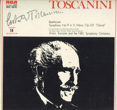 LP Запись АРТУРО ТОСКАНИНИ - Бетховен: Симфония №. 9 Дюймов Ре Минор AT1014 RCA Япония Классический Б/У