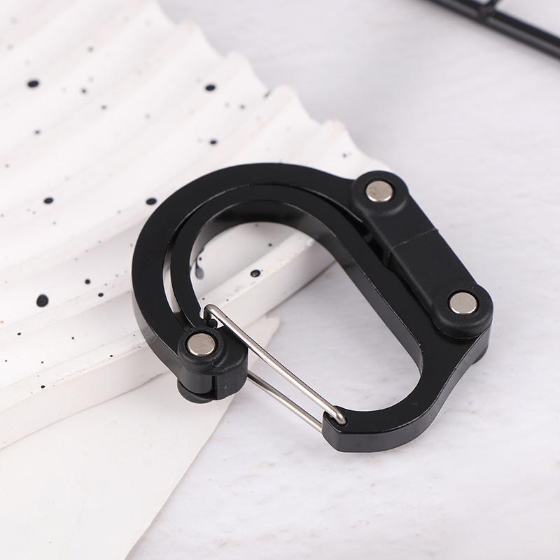Multifunctional Aluminum Alloy D Type Carabiner 360 Degree Rotary Quick-Hanging Carabiner Buckle Hybrid Gear Clip Outdoor Gadget