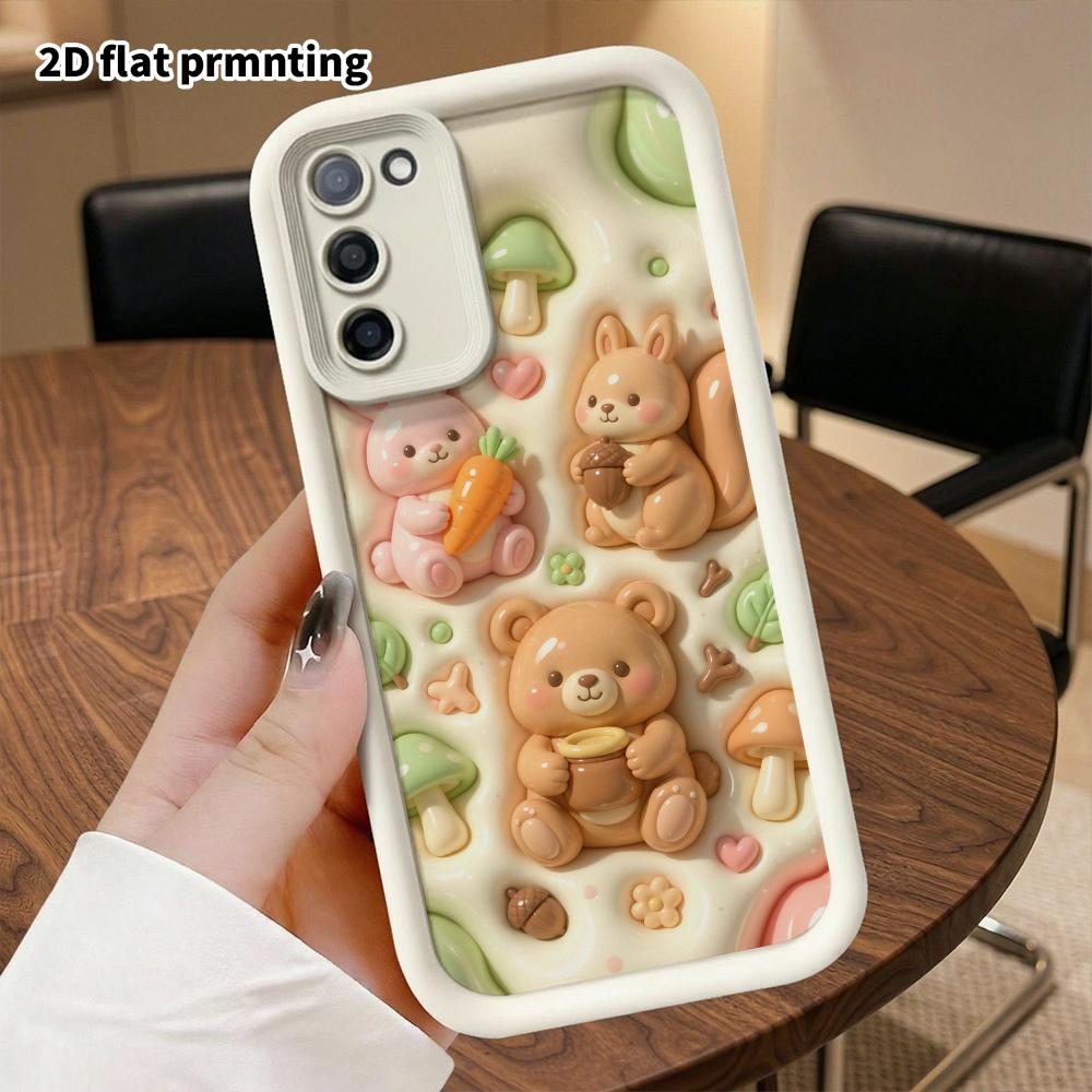 Phone case: 2D flat, compatible with Samsung Galaxy A34 A35 M05 M06 S20 S22 S21 FE Plus 5G protective cases, with cute buddy embossing, perfect holida