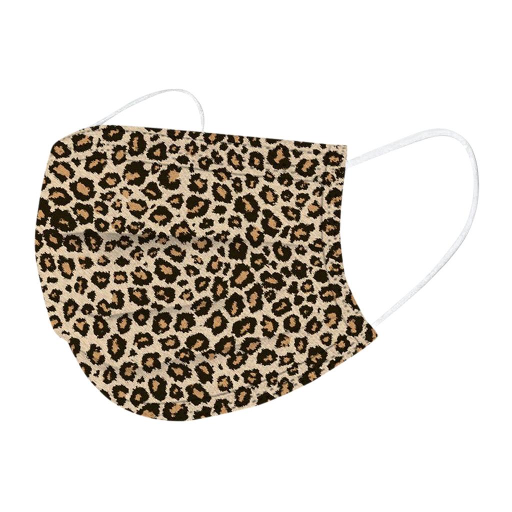 Трехслойная одноразовая пыленепроницаемая защитная маска с леопардовым принтом для взрослых