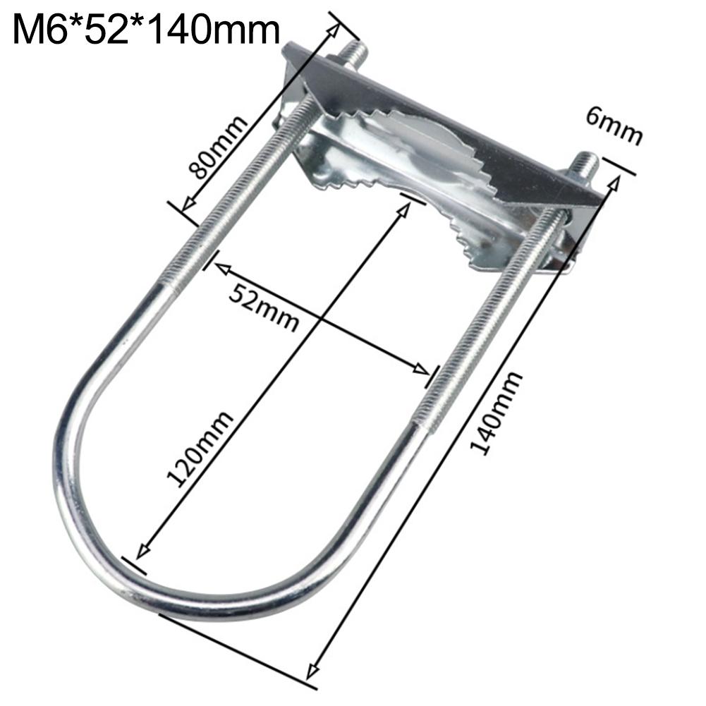 Secure antenna fixing clamp for mounting round pipes with diameter 1 to 18 inches heavy duty metal mast mounting bracket