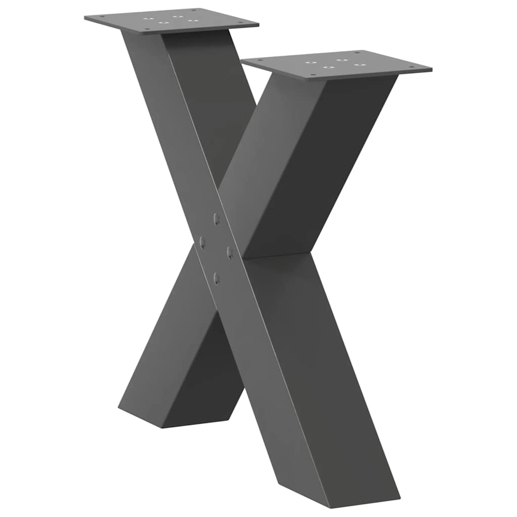 Vidaxl Nogi Do Stolika Kawowego W Kształcie Litery X 2 Szt. Antracyt