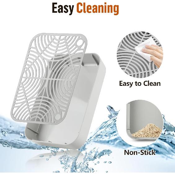 Cat Litter Box Ramp, Litter Box Step Mat with Filter Function Cat Stair for Litter Box, Easy to Clean, 11.8''x 8.2''x 2'' Cats Pedal Step Stool Ideal