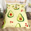 Avocado Duvet Cover Twin Queen Kawaii Green Tropical Fruit Bedding Set for Kids Girl Botanical Comforter Cover with 2 Pillowcase