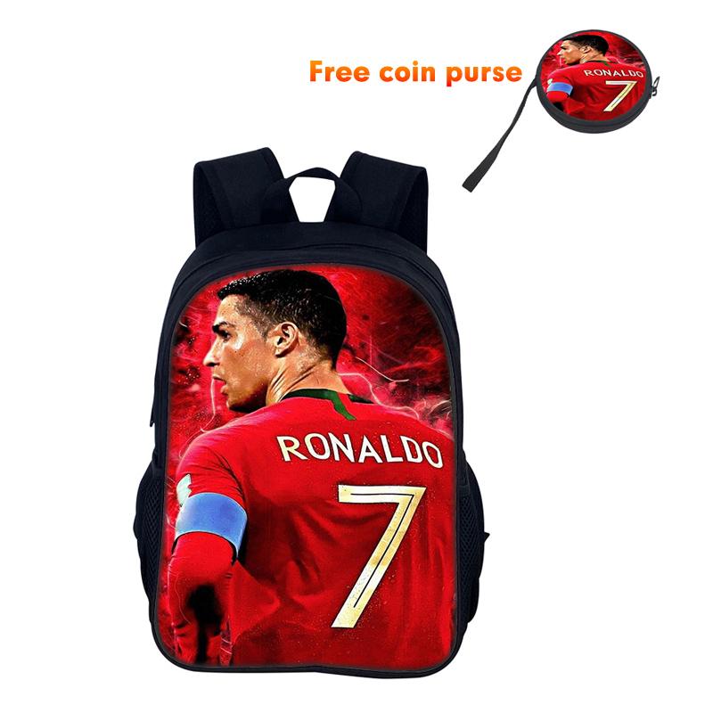 Школьный рюкзак Ronaldo Сумка Спортивная школьная сумка CR Рюкзак Mochila Футбольная звезда Школьный рюкзак для мальчиков девочек Лучший подарок
