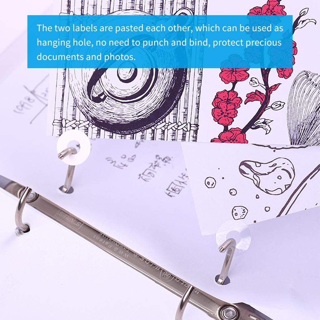 KW-trio отрывные бумажные этикетки для усиления отверстий, круглые наклейки, самоклеящийся дырокол