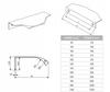 Gold edge furniture handle 80 cm light and durable UA04 for cabinets