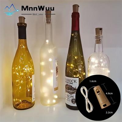 Светодиодные фонари для бутылок вина с пробкой, пробковые фонари 1/2/3 м, сказочные мини-гирлянды для бутылок с ликером, поделки, вечерние, свадебные украшения