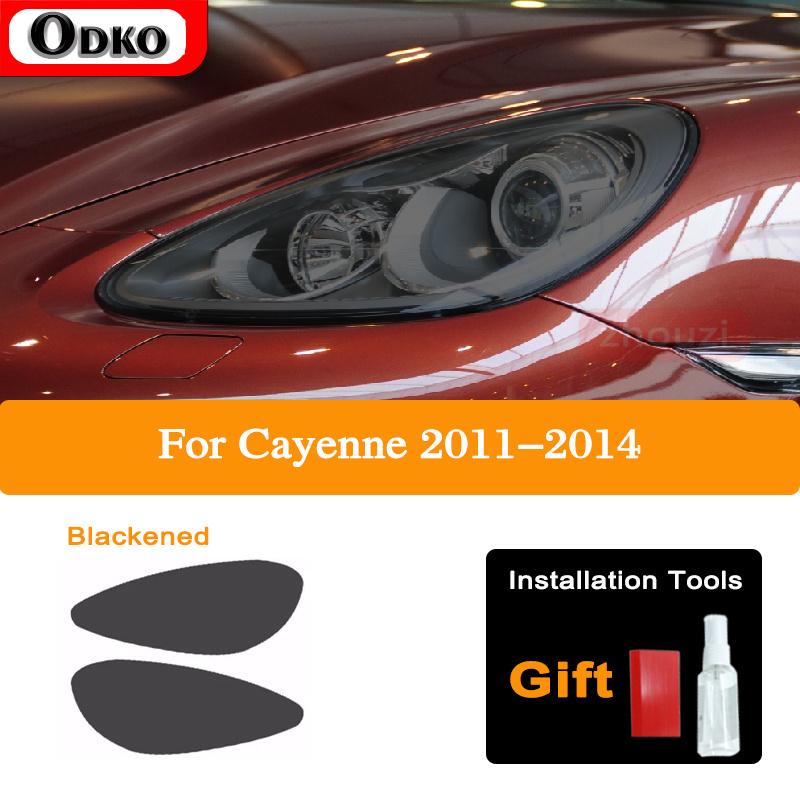 For Porsche Cayenne 2011-On 958 Car Headlight Tint Black Protective Film Taillight Transparent TPU Sticker Accessories