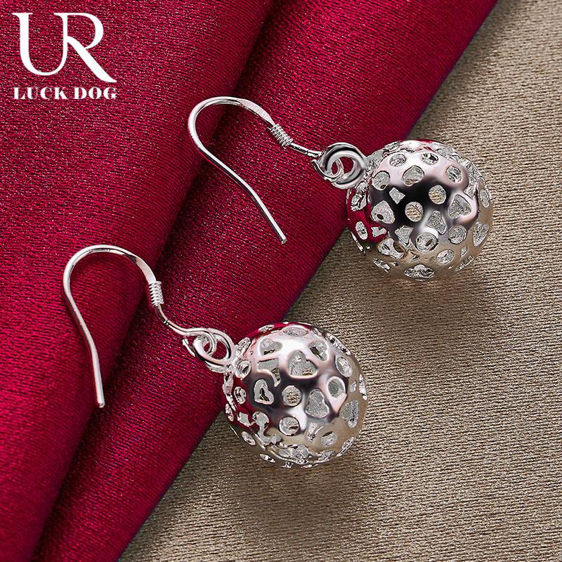 Серьги-подвески в форме шара из стерлингового серебра 925 пробы, модные свадебные украшения