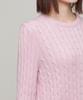 MUSINSA STANDARD WOMAN Women'S Angora Blend Cable Crew Neck Knit [Pink]
