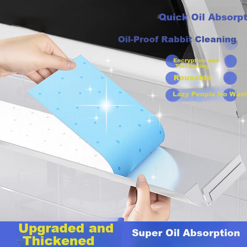 Oil Absorbent Paper Pads, 20 Pieces, 90*10cm, Universal Kitchen Oil Absorbing Pad, Oil-Proof Sticker, Specially Designed for Oil Drip Trays