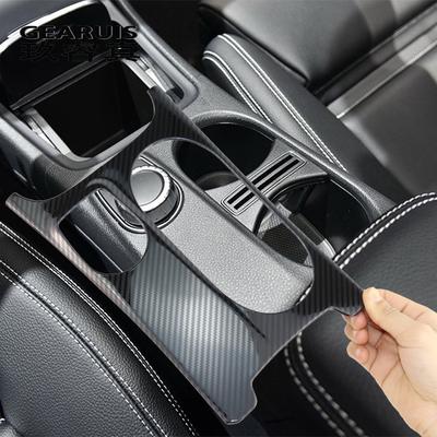Для Mercedes Benz A GLA CLA Class W176 X156 C117 Текстура из углеродного волокна Авто Центральная консоль Держатель чашки для воды Чехлы Наклейки