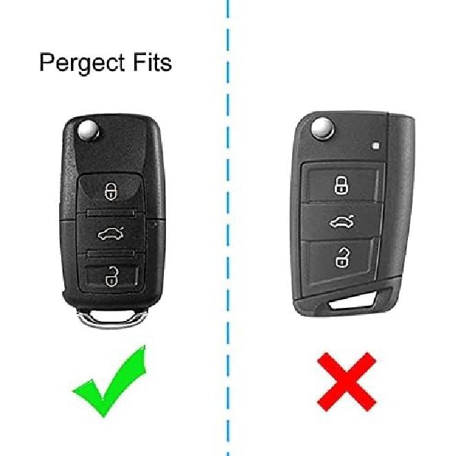 Key Fob Cover, Premium Soft TPU Full Protection Key Fob Case for Jetta Golf P
