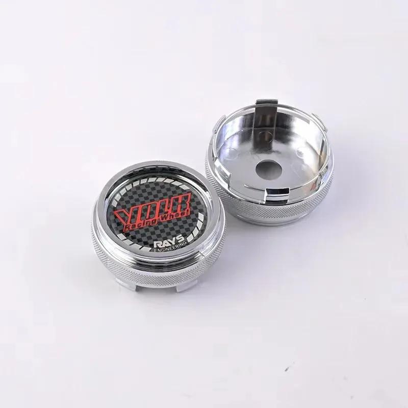 4pcs Volk Rays Wheel Center Caps Hub 60mm Car Rims Replace Dust-proof Alloy Cover Hubcaps Auto Styling Accessories
