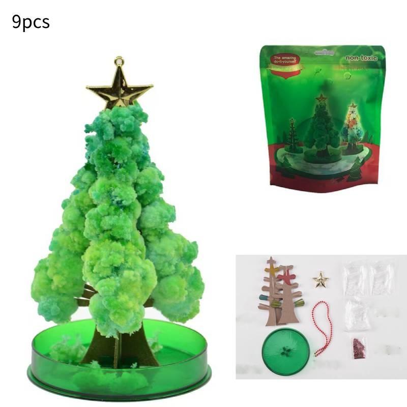 Причудливая 15-сантиметровая бумажная волшебная рождественская елка, красочный кристалл, растущая детская игрушка, подарок